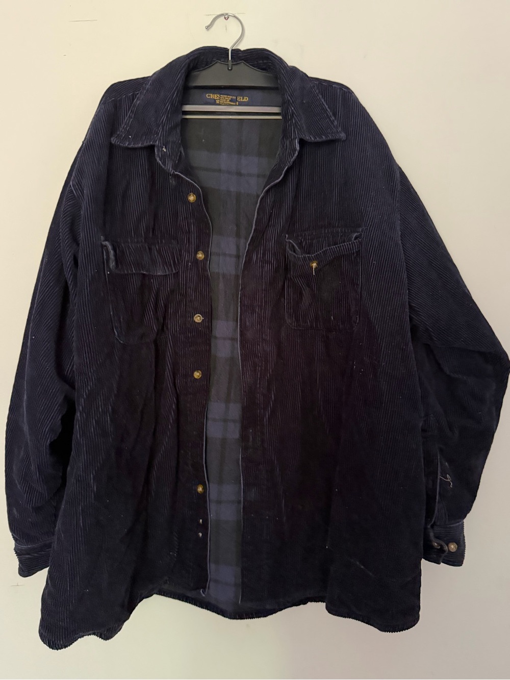 Vintage Navy Corduroy Shirt Jacket